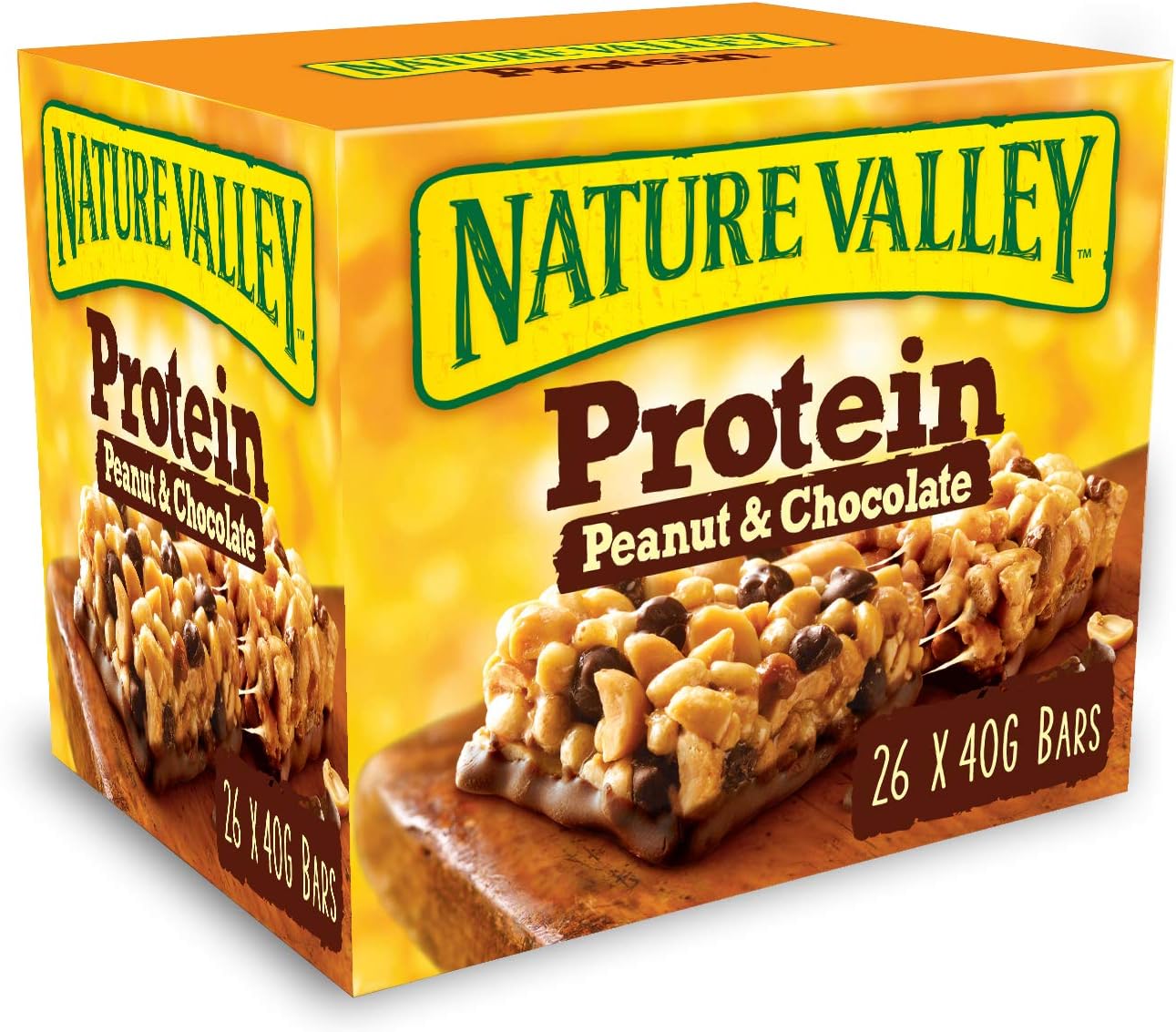  Nature Valley Protein Peanut & Chocolate Gluten Free Cereal Bars 26 x 40g