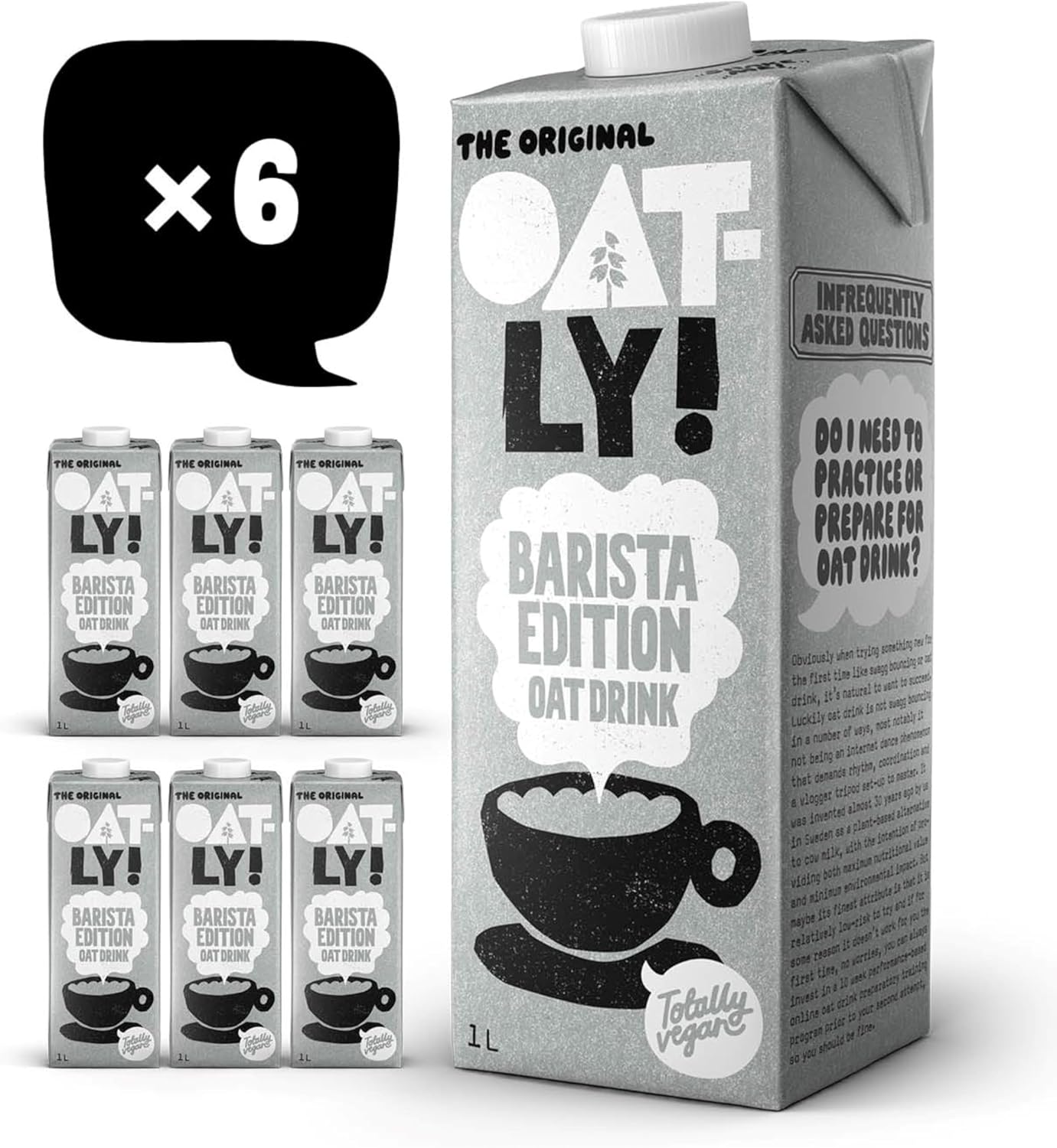 Oatly Barista Oat Drink Long Life 6 x 1 Litre